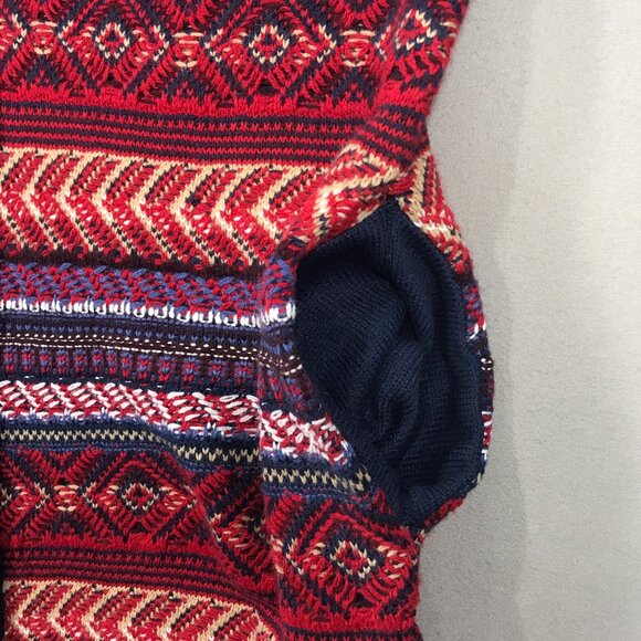 St John's Bay Cardigan Women's XL Red Fair Isle Knit Button Sweater Pocket Aztec - Picture 6 of 15